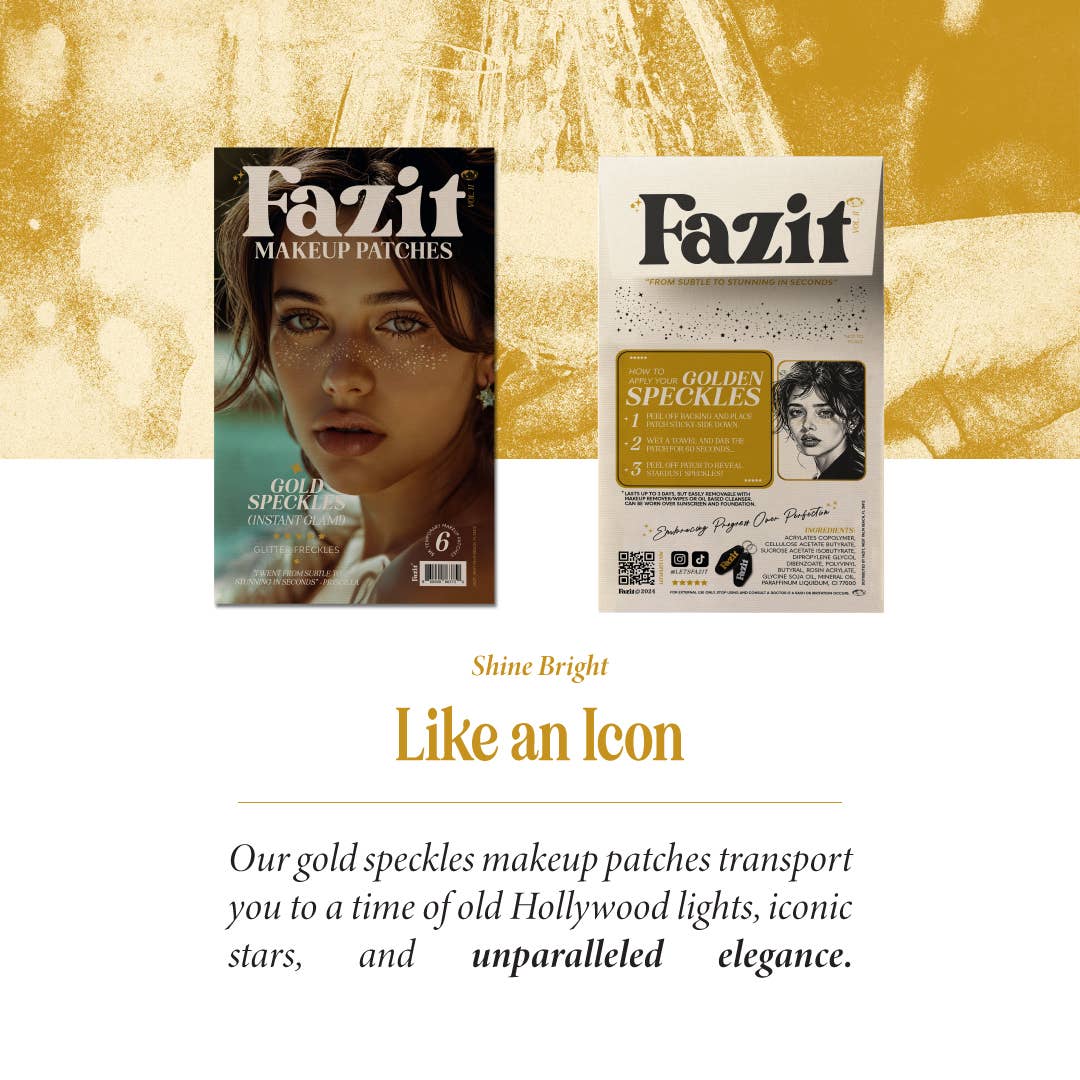 Fazit Gold Glitter Freckles Makeup Patches