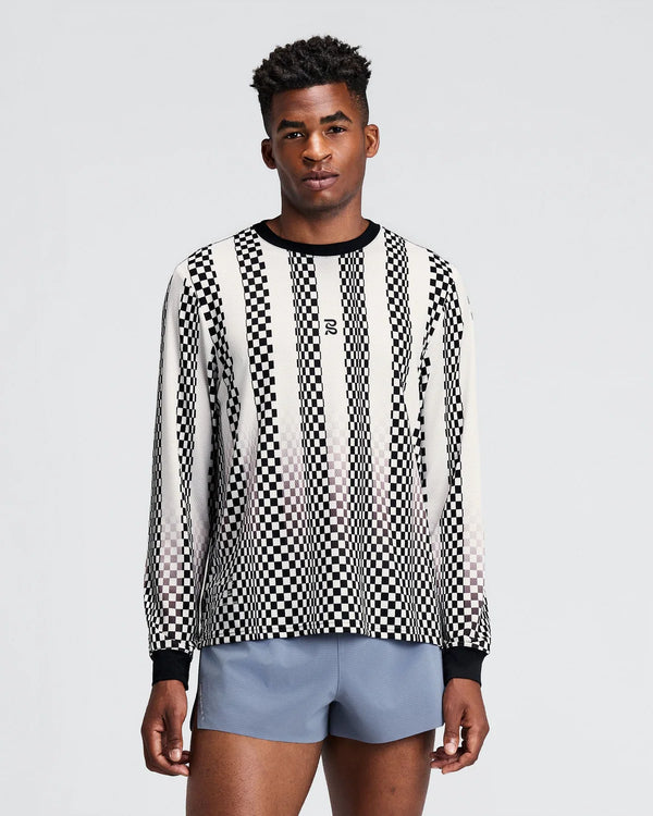 Bandit Men's Micromesh™ Long Sleeve - Checkerboard Stripe