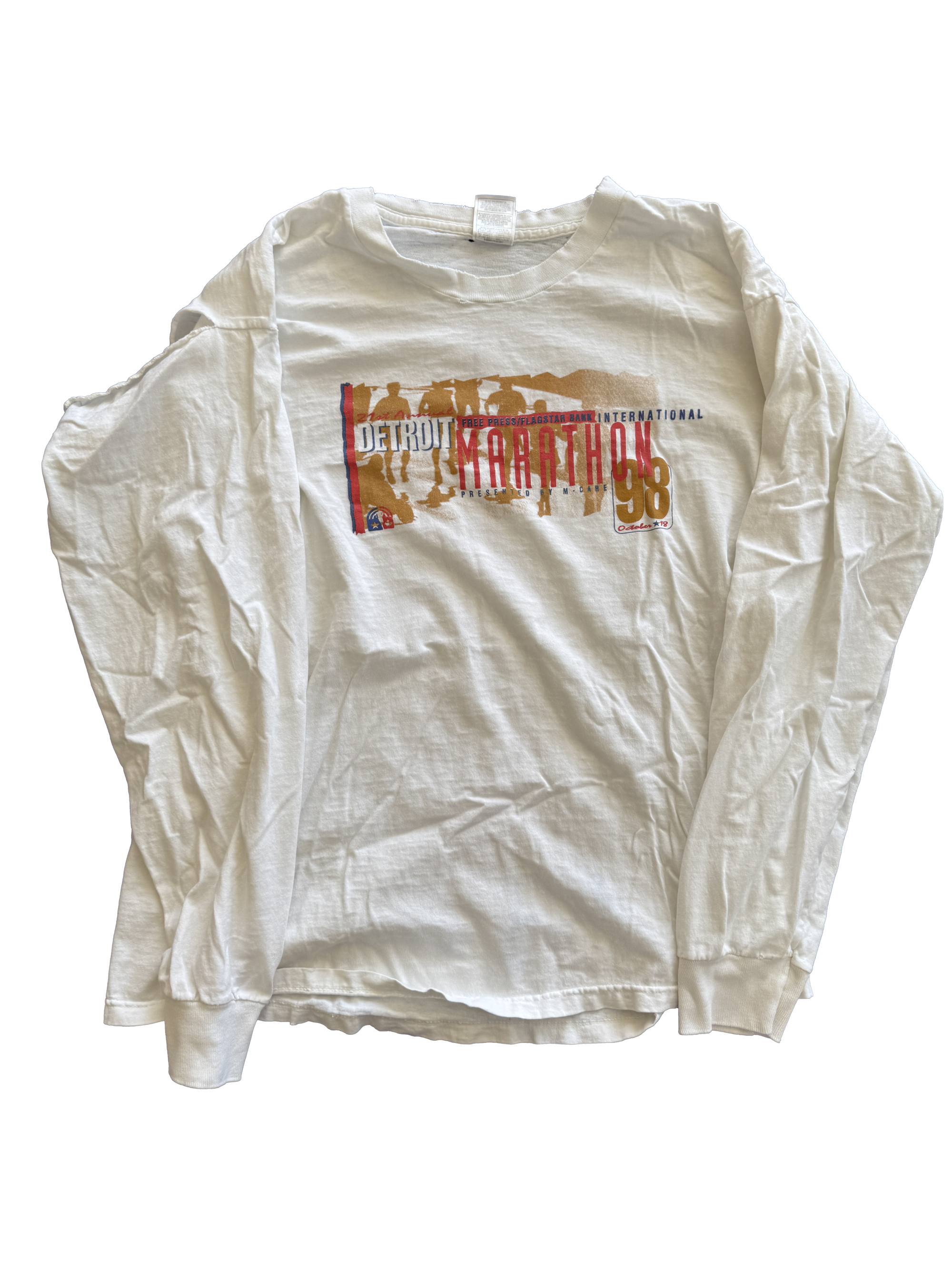 Vintage Detroit Free Press Marathon LS Tee - 1998