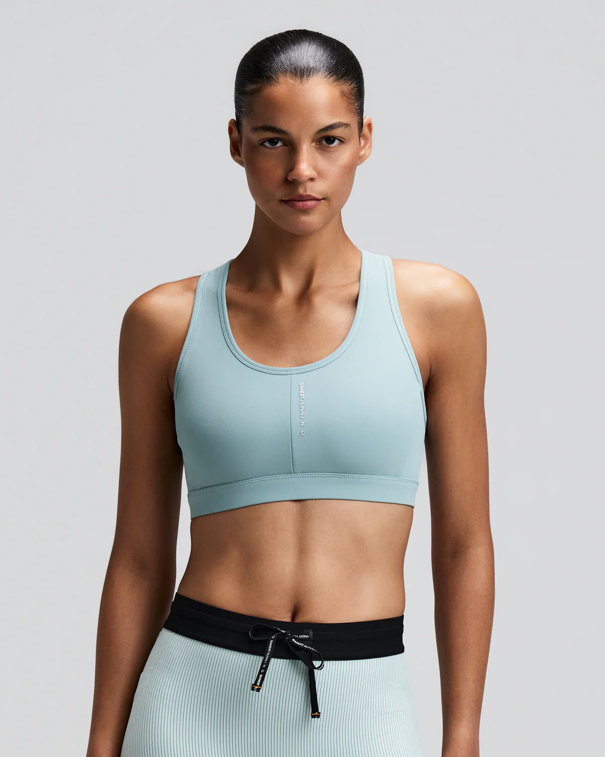 Bandit Women's Vanisher™ Reverso™ Scoop Neck Run Bra - Growing Grid - Lagoon / Mist