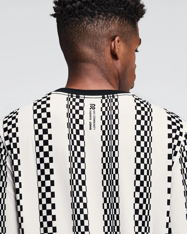 Bandit Men's Micromesh™ Long Sleeve - Checkerboard Stripe
