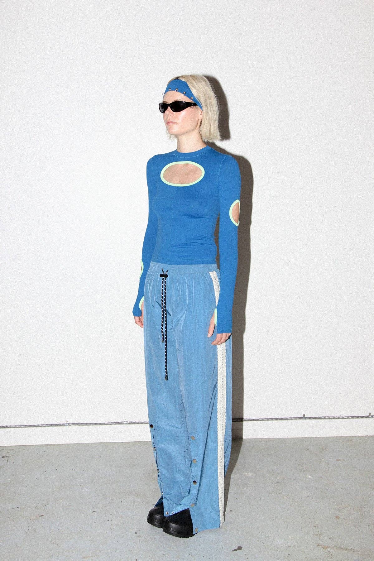 Split Track Pant in Lake