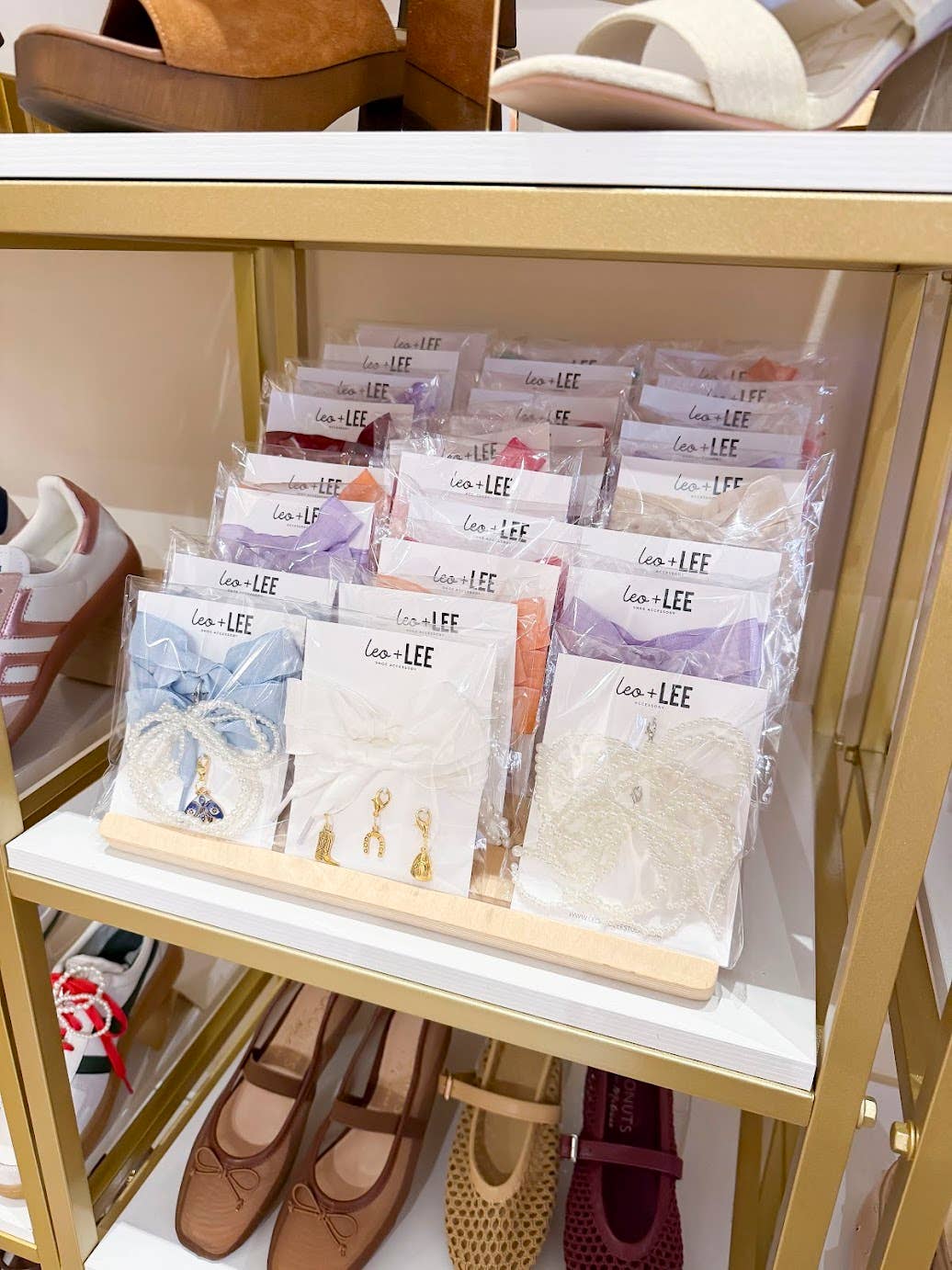 Leo + Lee Shoe Charm + Lace Sets - Gingham