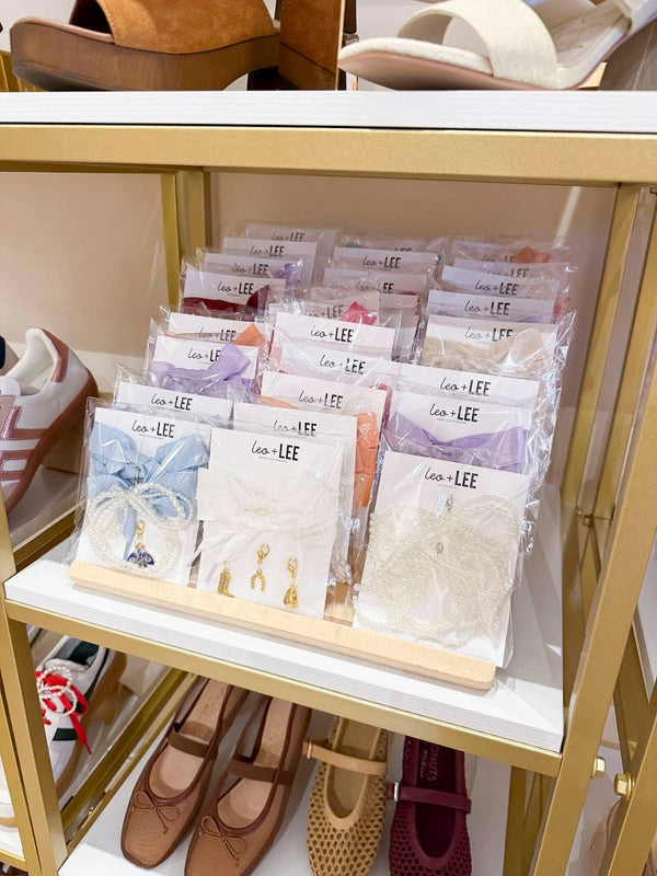 Leo + Lee Shoe Charm + Lace Sets - Gingham