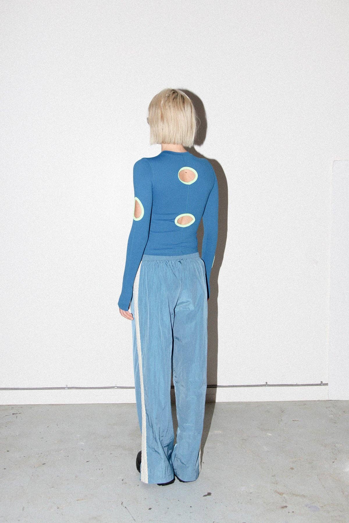 Split Track Pant in Lake