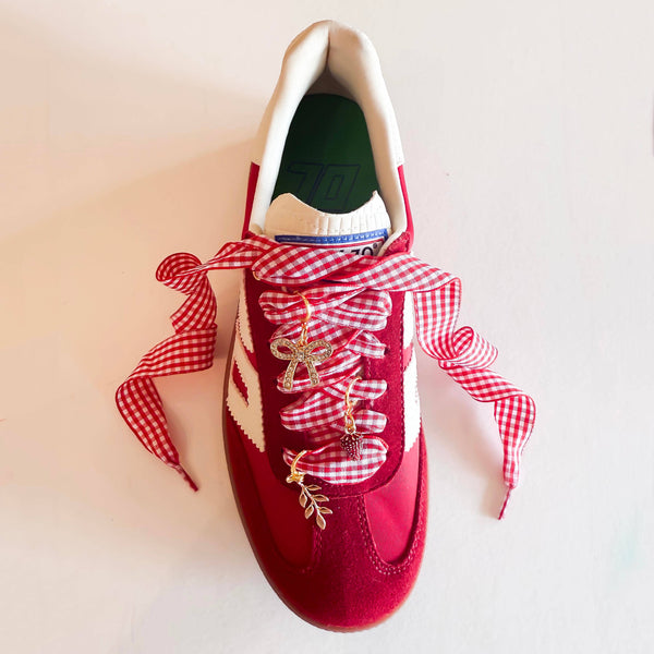 Leo + Lee Shoe Charm + Lace Sets - Gingham