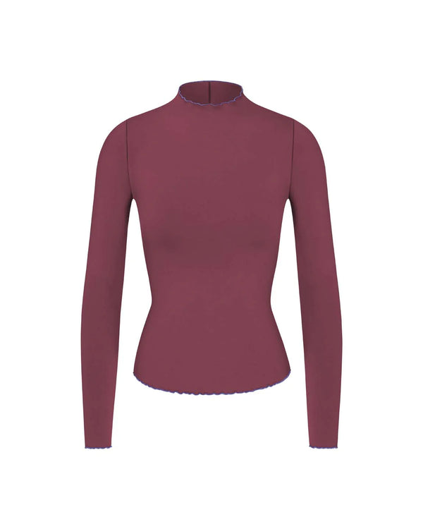 Left on Friday Rays Long Sleeve Top *Long - Desert Plum / Riptide