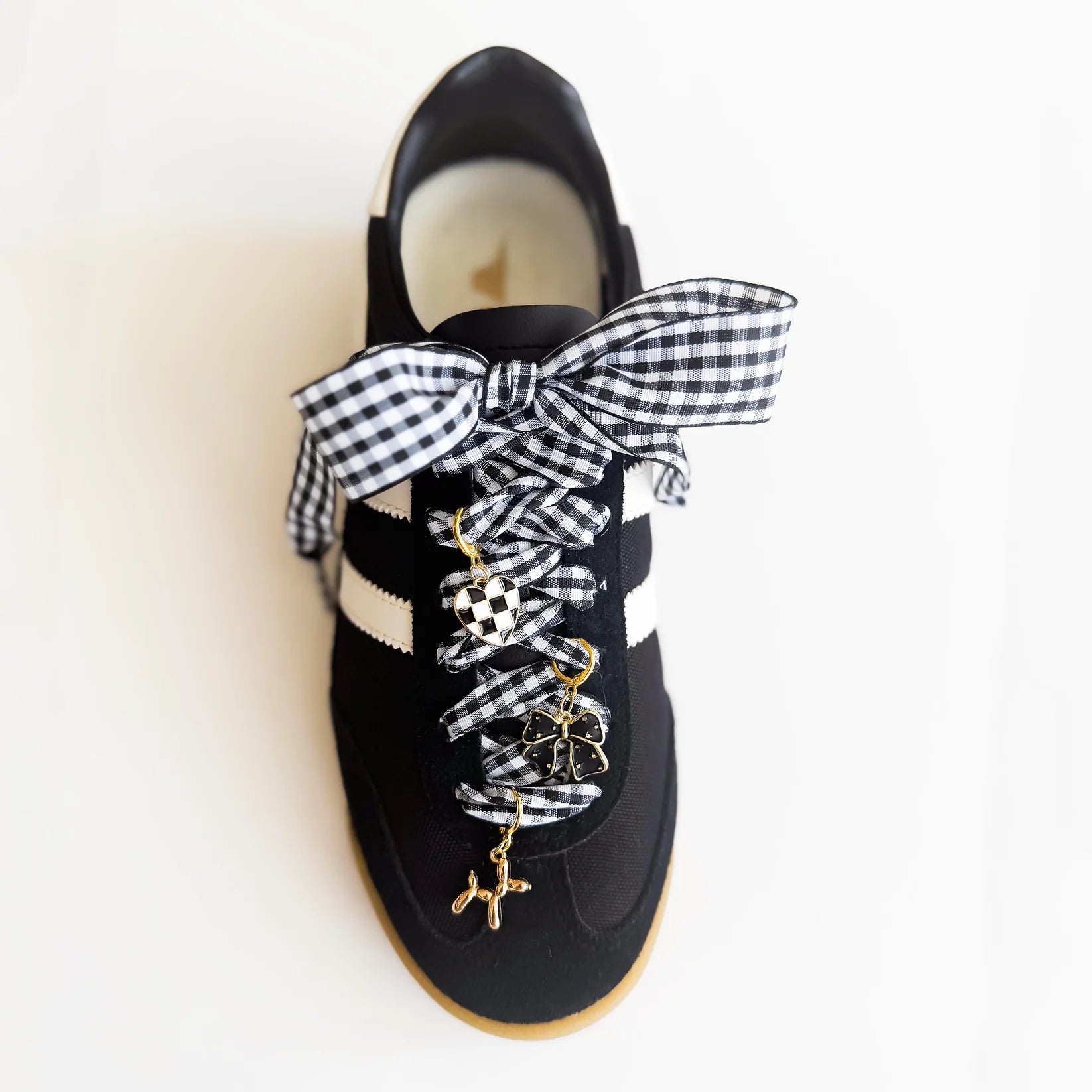 Gingham Shoe Charms and Lace Sets | Sneaker Charm Sets