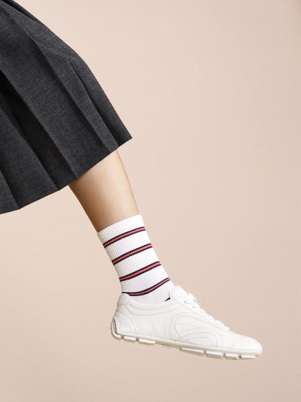 Hansel From Basel Pencil Stripe Sporty Crew - Cobalt
