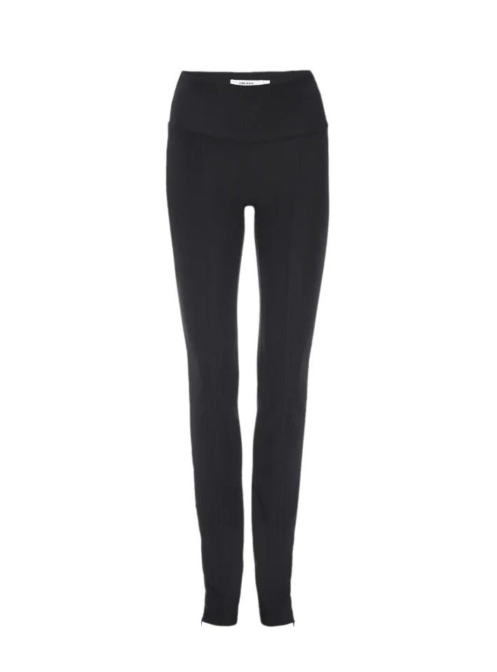 Pruzan Zip Flare Ribbed Leggings - Black