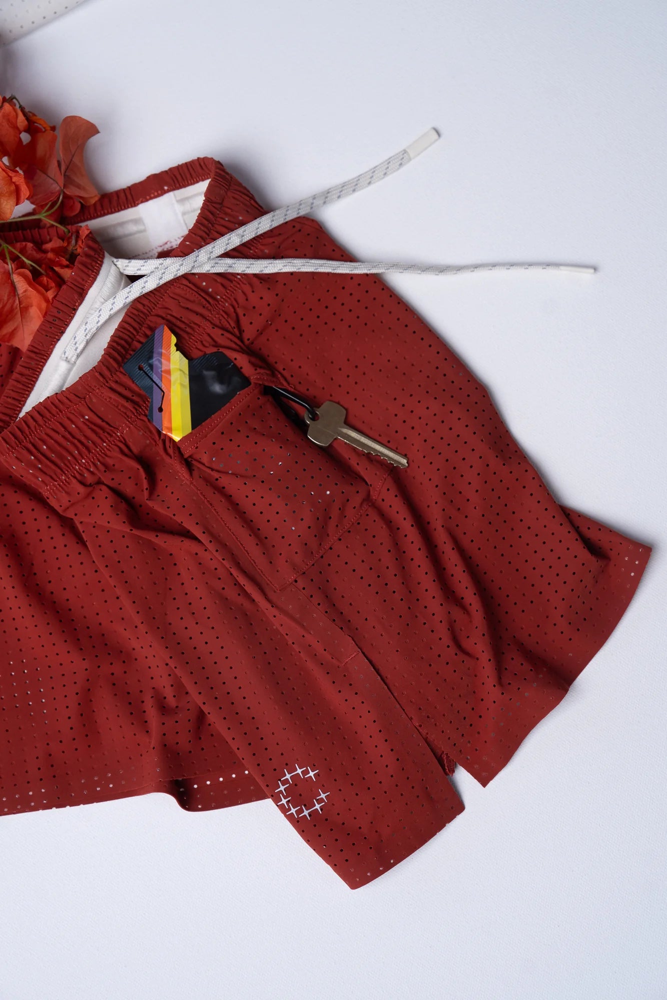 Currently Running - Pro 3” Unisex Split Short - Red Fade