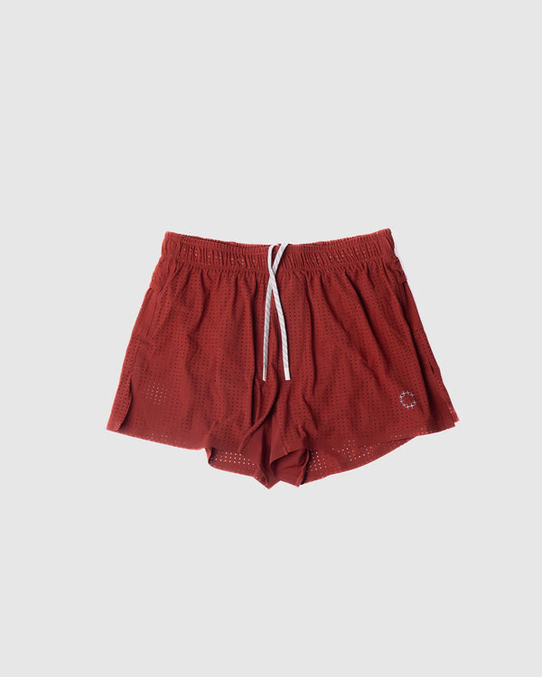 Currently Running - Pro 3” Unisex Split Short - Red Fade