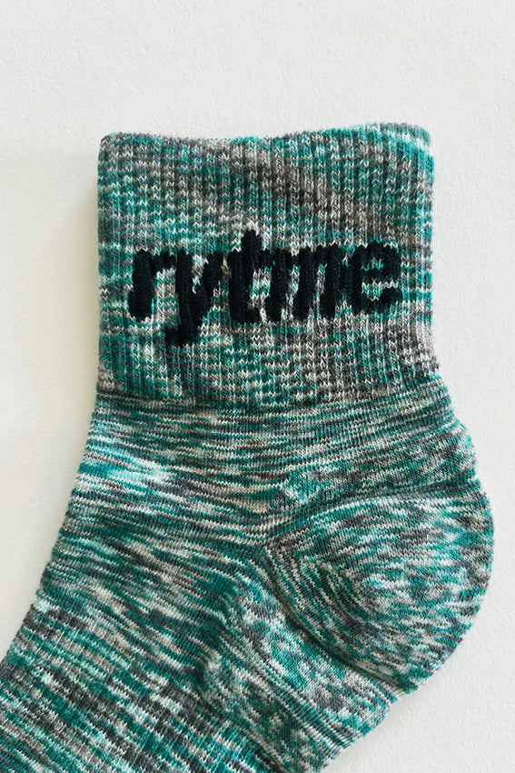 Rytme Sport High Sun Performance Socks - Ocean Green Multi