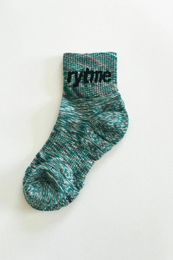 Rytme Sport High Sun Performance Socks - Ocean Green Multi