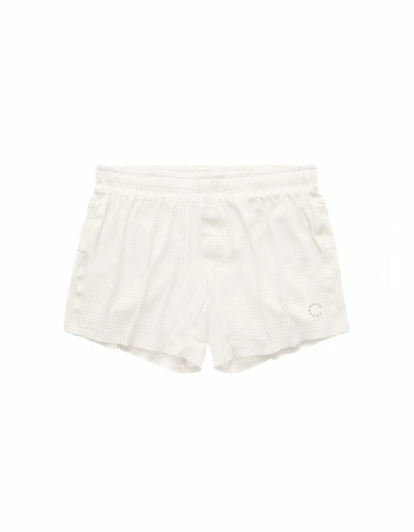 Currently Running - Pro 3” Unisex Split Short - Off-White