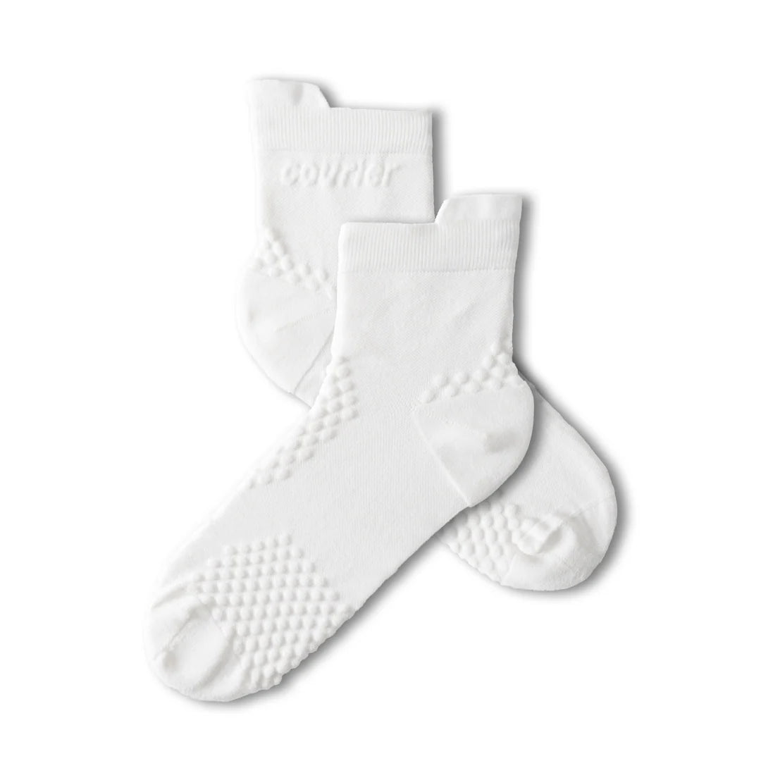Courier - The HiFi Quarter Crew Sock - Bright White